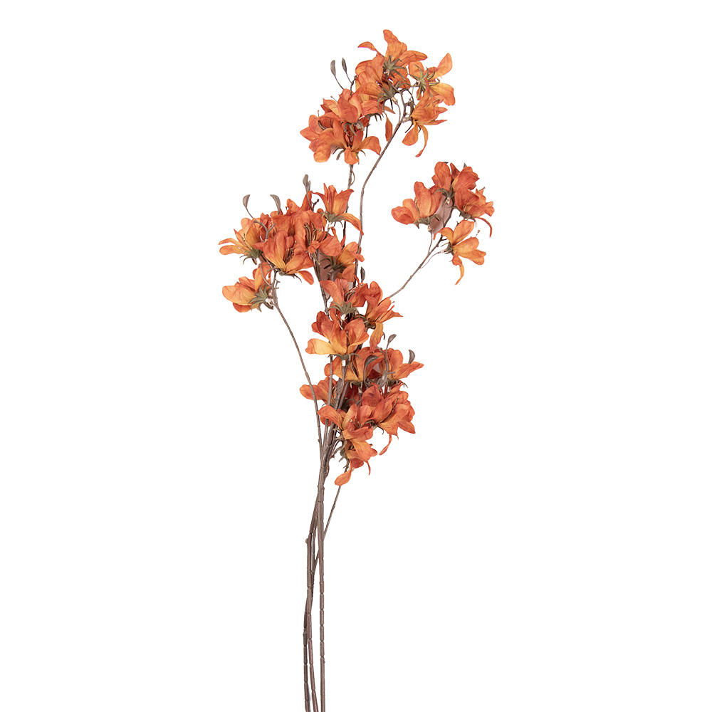 Clayre & Eef   | Decoratie tak met bloemen Oranje Bruin 14x16x120 cm | 5PL0263O