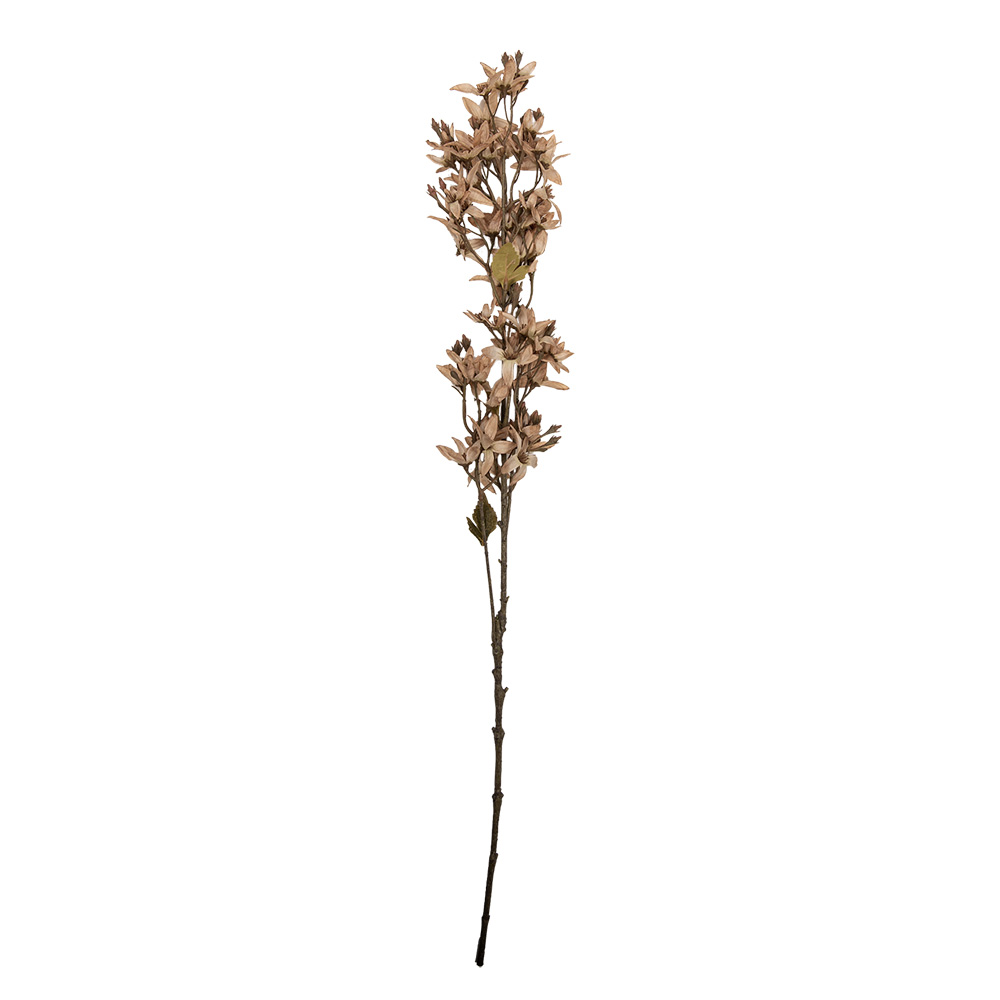 Clayre & Eef   | Decoratie tak met bloemen Beige Groen 10x10x95 cm | 5PL0265W