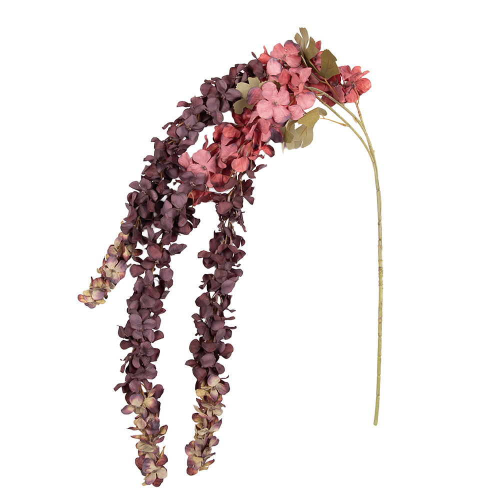 Clayre & Eef   | Decoratie tak met bloemen Paars Groen 14x14x135 cm | 6PL0415PA