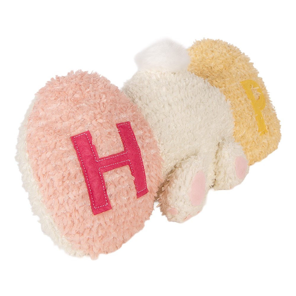 Clayre & Eef   | Kussen Konijn Wit Roze 36x12x20 cm | TW0635