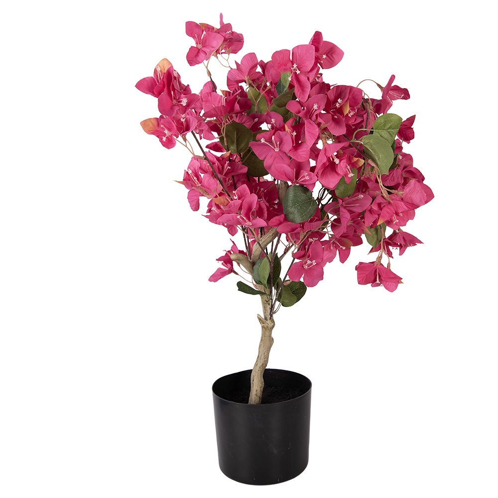 Clayre & Eef   | Decoratie Bougainvillea boom Roze Groen 30x30x90 cm | 5PL0228