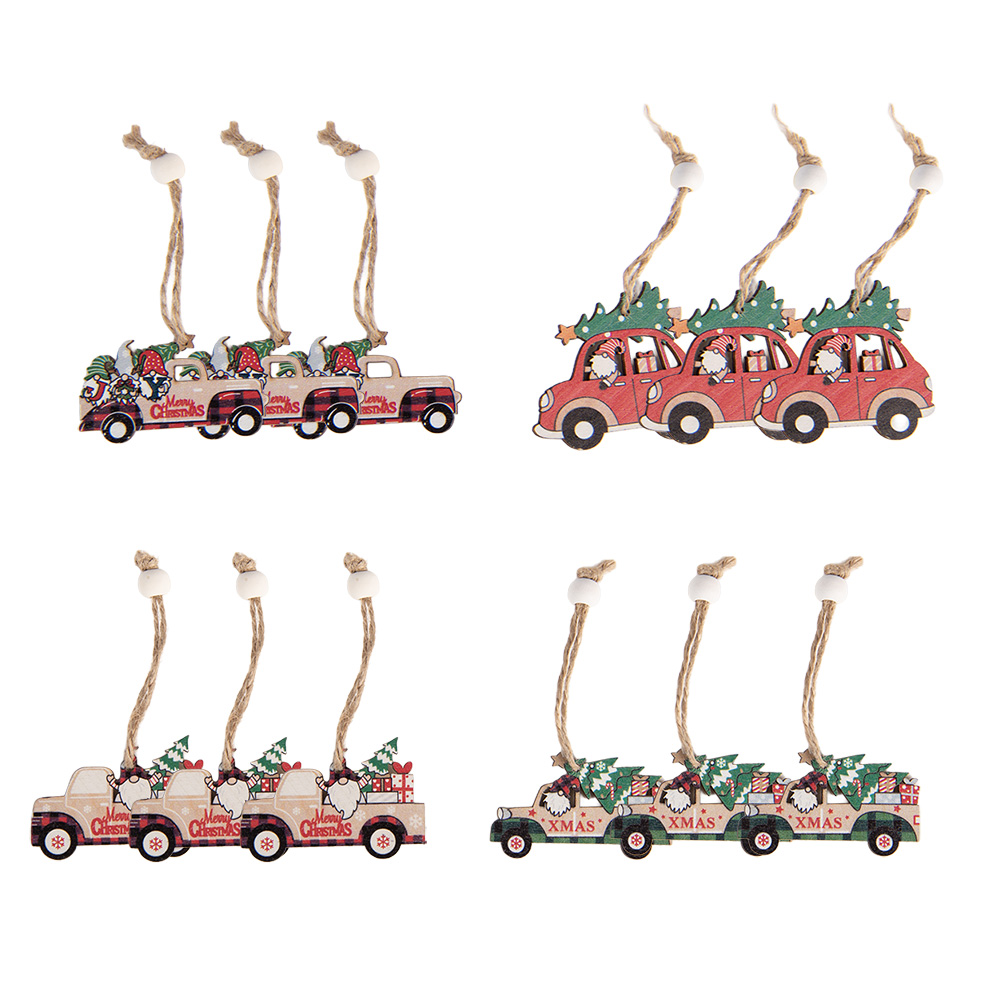 Clayre & Eef   | Decoratie hanger Auto Rood Beige 13x13x1 cm (12) | 6H2490