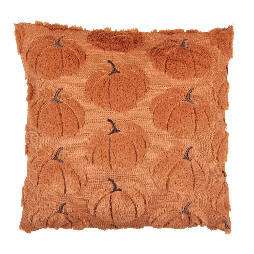 Clayre & Eef   | Kussen gevuld Oranje Groen 45x45x4 cm | KG023.132