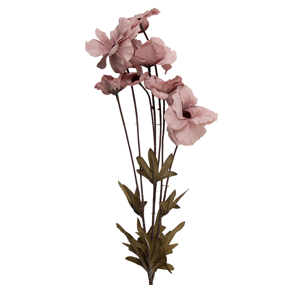 Clayre & Eef   | Decoratie tak met bloemen Roze Groen 6x8x80 cm | 5PL0270P