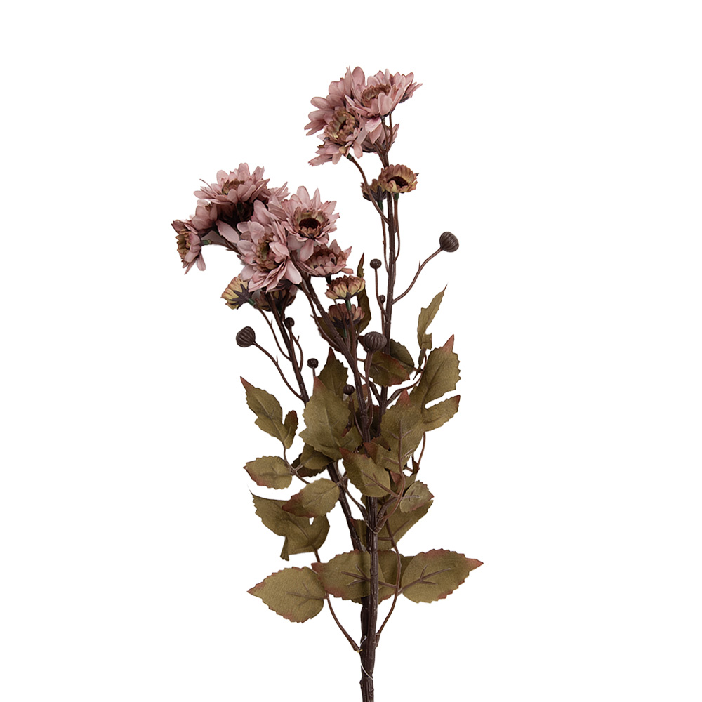 Clayre & Eef   | Decoratie tak met bloemen Roze Groen 6x10x80 cm | 5PL0272P