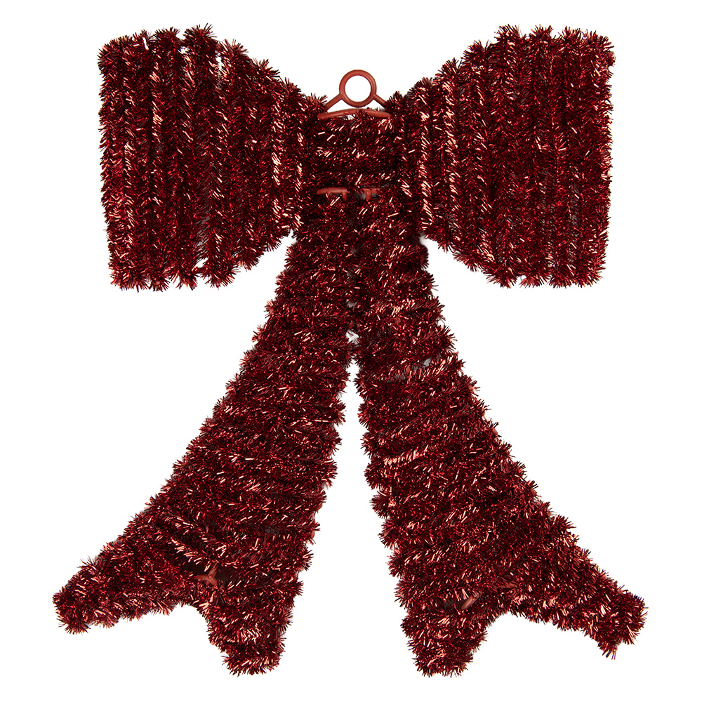 Clayre & Eef   | Decoratie hanger Strik Rood Bruin 35x4x42 cm | 66610