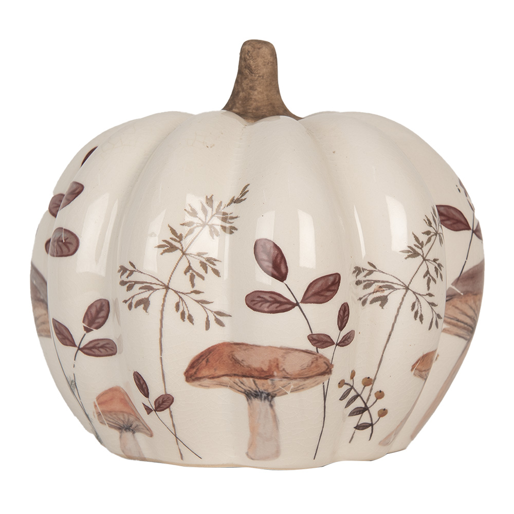 Clayre & Eef   | Decoratie Pompoen Beige Bruin &oslash; 14x13 cm | 6CE2239S