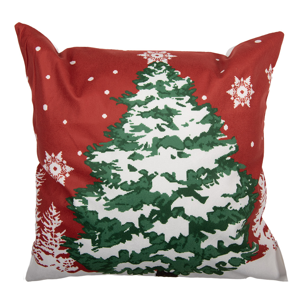 Clayre & Eef   | Kussenhoes Rood Wit 45x45 cm | KT021.459