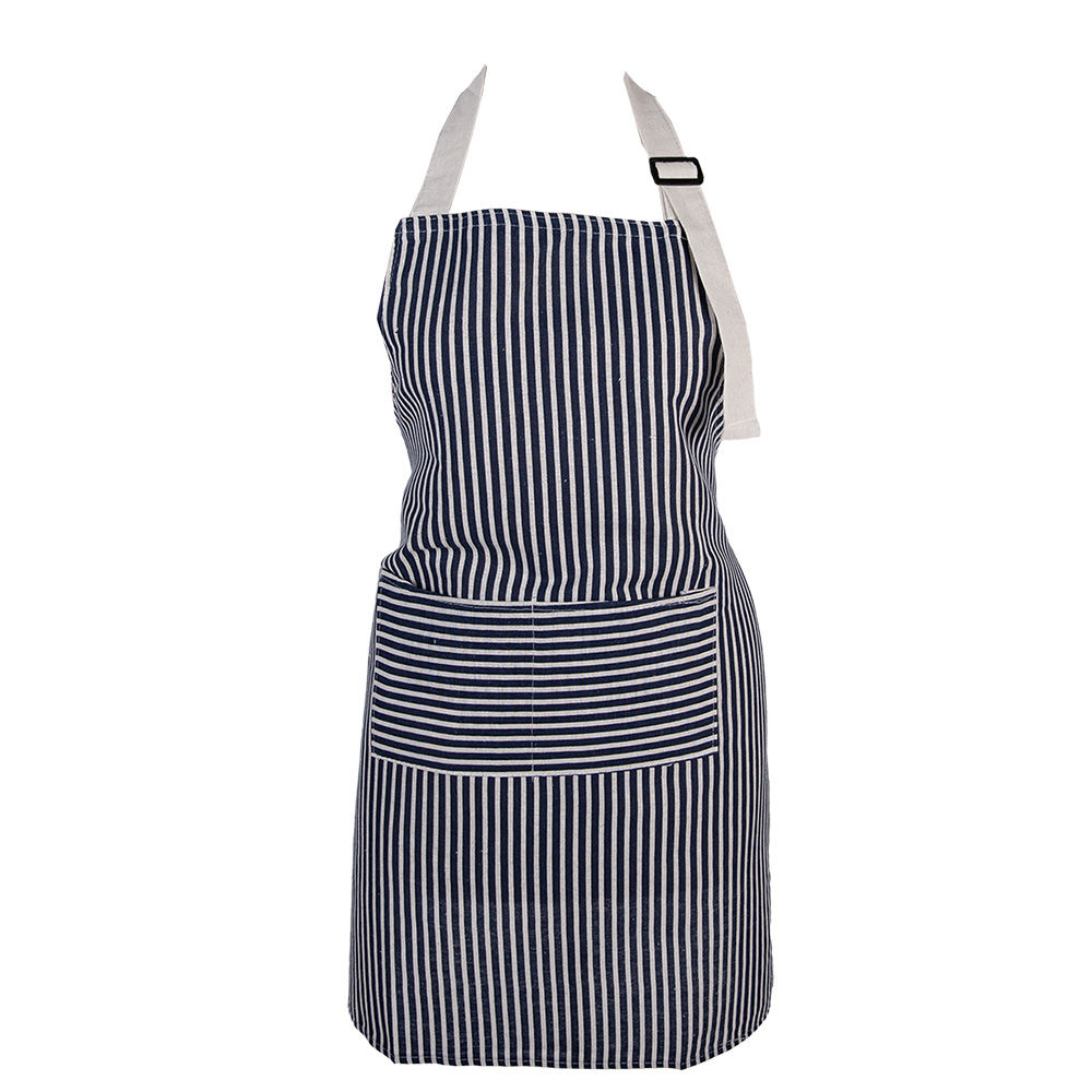 Clayre & Eef   | Keukenschort Blauw Wit 69x68 cm | KT041.063