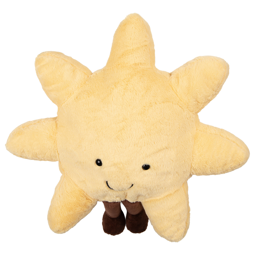 Clayre & Eef   | Kussen gevuld Geel Bruin &oslash; 44x4 cm | KG035.060