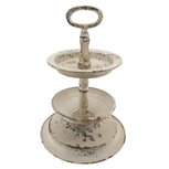 Clayre & Eef   | Etagère 2 laags Beige ø 22x34 cm | 6Y2730