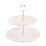 Clayre & Eef | Etagère 2 laags Beige ø 25x23 cm | 6CE0276 Clayre & Eef | Etagère 2 laags Beige ø 25x23 cm | 6CE0276