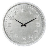 Clayre & Eef   | Wandklok Grijs ø 39x5 cm / 1xAA | 6KL0567