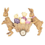 Clayre & Eef | Decoratie Beeld Konijn Bruin 21x6x14 cm | 6PR2643 Clayre & Eef | Decoratie Beeld Konijn Bruin 21x6x14 cm | 6PR2643