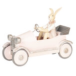 Clayre & Eef | Decoratie Beeld Konijn Roze 24x9x18 cm | 6PR2633 Clayre & Eef | Decoratie Beeld Konijn Roze 24x9x18 cm | 6PR2633
