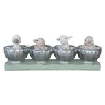 Clayre & Eef | Decoratie Beeld Konijn Groen Grijs 26x6x9 cm | 6PR1053 Clayre & Eef | Decoratie Beeld Konijn Groen Grijs 26x6x9 cm | 6PR1053