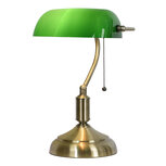Clayre & Eef | Bureaulamp Bankierslamp Groen, Goudkleurig 27x17x41 cm E27/max 1x60W | 5LL-5104 Clayre & Eef | Bureaulamp Bankierslamp Groen, Goudkleurig 27x17x41 cm E27/max 1x60W | 5LL-5104