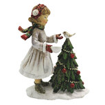 Clayre & Eef   | Kerstdecoratie Beeld Kind Wit, Groen 9x5x12 cm | 6PR2786
