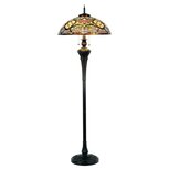 Clayre & Eef | Tiffany Vloerlamp Beige, Roze ø 55x150 cm E27/max 3x60W | 5LL-5437 Clayre & Eef | Tiffany Vloerlamp Beige, Roze ø 55x150 cm E27/max 3x60W | 5LL-5437