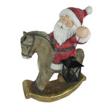 Decoratie kerstman op hobbelpaard 35*25*46 cm Multi | 6CE1132 | Clayre & Eef Decoratie kerstman op hobbelpaard 35*25*46 cm Multi | 6CE1132 | Clayre & Eef