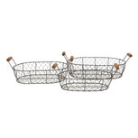 Clayre & Eef | Opbergmanden Set van 3 Bruin 42x27x15 cm | 6Y3769 Clayre & Eef | Opbergmanden Set van 3 Bruin 42x27x15 cm | 6Y3769