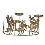 Clayre & Eef | Theelichthouder Rendieren Goudkleurig 34x22x16 cm | 6Y3996 Clayre & Eef | Theelichthouder Rendieren Goudkleurig 34x22x16 cm | 6Y3996