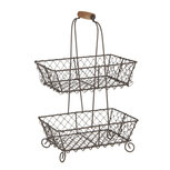 Clayre & Eef | Etagère 2 laags Zwart 23x15x37 cm | 6Y3767 Clayre & Eef | Etagère 2 laags Zwart 23x15x37 cm | 6Y3767