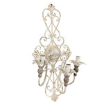 Clayre & Eef   | Wandlamp Wit 40x29x70 cm E14/max 3x60W | 5LMP331