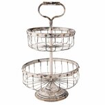 Clayre & Eef | Etagère 2 laags Wit ø 30x50 cm | 6Y2643 Clayre & Eef | Etagère 2 laags Wit ø 30x50 cm | 6Y2643