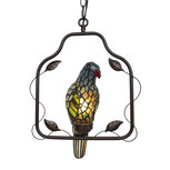 Clayre & Eef | Plafondlamp Tiffany Papegaai Meerkleurig 40x26x86 cm E14/max 1x25W | 5LL-6059 Clayre & Eef | Plafondlamp Tiffany Papegaai Meerkleurig 40x26x86 cm E14/max 1x25W | 5LL-6059