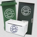 Sticker cirkel keuze eigen tekst voor kliko / deur / speelgoedkist | Rosami Decoratiestickers Sticker cirkel keuze eigen tekst voor kliko / deur / speelgoedkist | Rosami Decoratiestickers