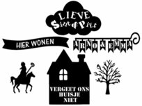Herbruikbare sticker set met naam : lieve sint hier wonen | Rosami Decoratiestickers Herbruikbare sticker set met naam : lieve sint hier wonen | Rosami Decoratiestickers