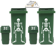 Stickerset 4 delig Kliko container skelet + huisnummer | Rosami Decoratiestickers Stickerset 4 delig Kliko container skelet + huisnummer | Rosami Decoratiestickers