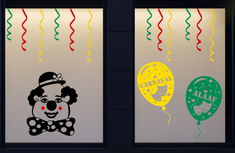 15 delige stickerset herbruikbaar serpentine clown & ballonnen | Carnaval | Rosami 15 delige stickerset herbruikbaar serpentine clown & ballonnen | Carnaval | Rosami