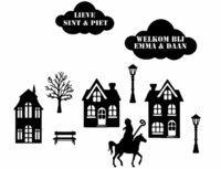 Herbruikbare raamsticker set sint straat huisjes & naam 10 delig | Rosami Decoratiestickers Herbruikbare raamsticker set sint straat huisjes & naam 10 delig | Rosami Decoratiestickers
