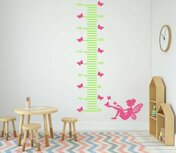 Sticker lengtemeter fee met vlinders groen/roze 99,5 x 25 cm | Rosami Decoratiestickers Sticker lengtemeter fee met vlinders groen/roze 99,5 x 25 cm | Rosami Decoratiestickers