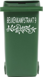 Sticker voor kliko container straatnaam + nummer tak | Rosami Decoratiestickers Sticker voor kliko container straatnaam + nummer tak | Rosami Decoratiestickers