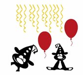 16 delige raamsticker set | Herbruikbaar | Feestbeest ballon & serpentine | Rosami 16 delige raamsticker set | Herbruikbaar | Feestbeest ballon & serpentine | Rosami