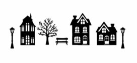 Raamsticker set straat met 3 huisjes Herbruikbaar statisch | Rosami Decoratiestickers Raamsticker set straat met 3 huisjes Herbruikbaar statisch | Rosami Decoratiestickers