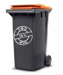 Container sticker cirkel voor PMD kliko met huisnummer | Rosami Decoratiestickers Container sticker cirkel voor PMD kliko met huisnummer | Rosami Decoratiestickers