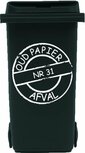 Container sticker cirkel voor papier kliko met huisnummer | Rosami Decoratiestickers Container sticker cirkel voor papier kliko met huisnummer | Rosami Decoratiestickers