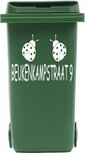 Sticker straatnaam + nummer lieveheersbeest voor kliko container | Rosami Sticker straatnaam + nummer lieveheersbeest voor kliko container | Rosami