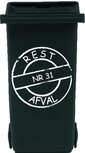Container sticker restafval cirkel met huisnummer | Rosami Decoratiestickers Container sticker restafval cirkel met huisnummer | Rosami Decoratiestickers