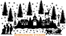 Voordeelset 93 delig Raamsticker herbruikbaar kersttafereel | Rosami Decoratiestickers Voordeelset 93 delig Raamsticker herbruikbaar kersttafereel | Rosami Decoratiestickers