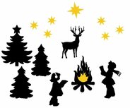 Raamstickerset kerst wintertafereel herbruikbaar statisch | Rosami Decoratiestickers Raamstickerset kerst wintertafereel herbruikbaar statisch | Rosami Decoratiestickers