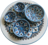 Turquoise Blue Fine tapas Party set 5 delig | TP.PY.TB | Dishes & Deco