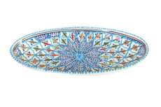Turquoise blue fine schaal ovaal 40 cm | OS.BC.40 | Dishes & Deco