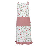 Clayre & Eef | Keukenschort Wit, Groen, Rood 70x85 cm | WIS41 Clayre & Eef | Keukenschort Wit, Groen, Rood 70x85 cm | WIS41