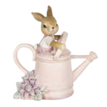 Clayre & Eef   | Decoratie Konijn Roze 10x6x11 cm | 6PR3304