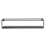 Clayre & Eef   | Wandrek Zwart 62x10x12 cm | 5Y0826